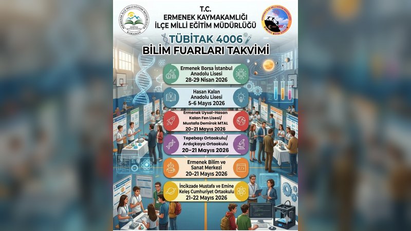 Ermenek'te Bilim Fuarları Başlıyor