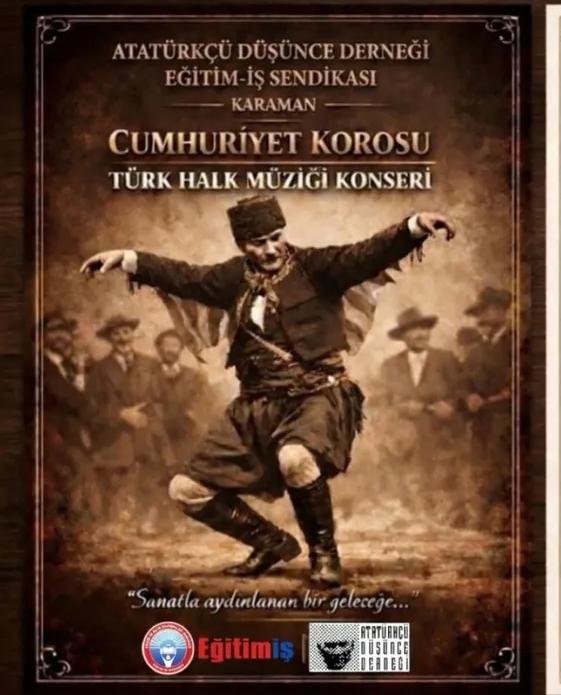 Karaman'da Cumhuriyet Korosu'ndan Türk Halk Müziği Şöleni - Görsel 1