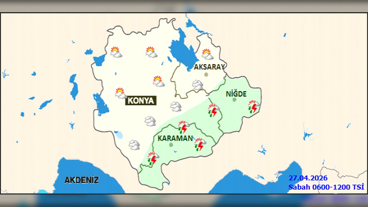 Karaman'da Sağanak ve Gök Gürültülü Sağanak Bekleniyor