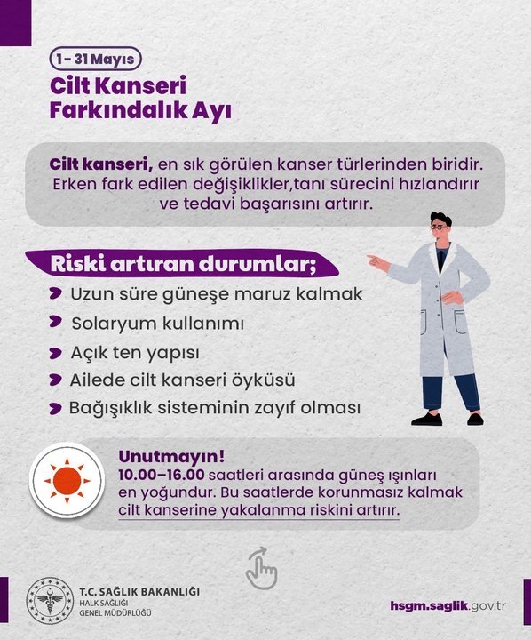Halk Sağlığı'ndan Güneş Uyarısı: Cilt Kanseri ve Erken Teşhis Vurgusu - Görsel 1