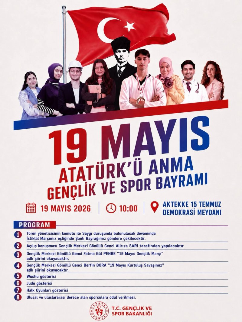 Karaman'da 19 Mayıs Coşkusu Aktekke Meydanı'nda Yaşanacak - Görsel 1