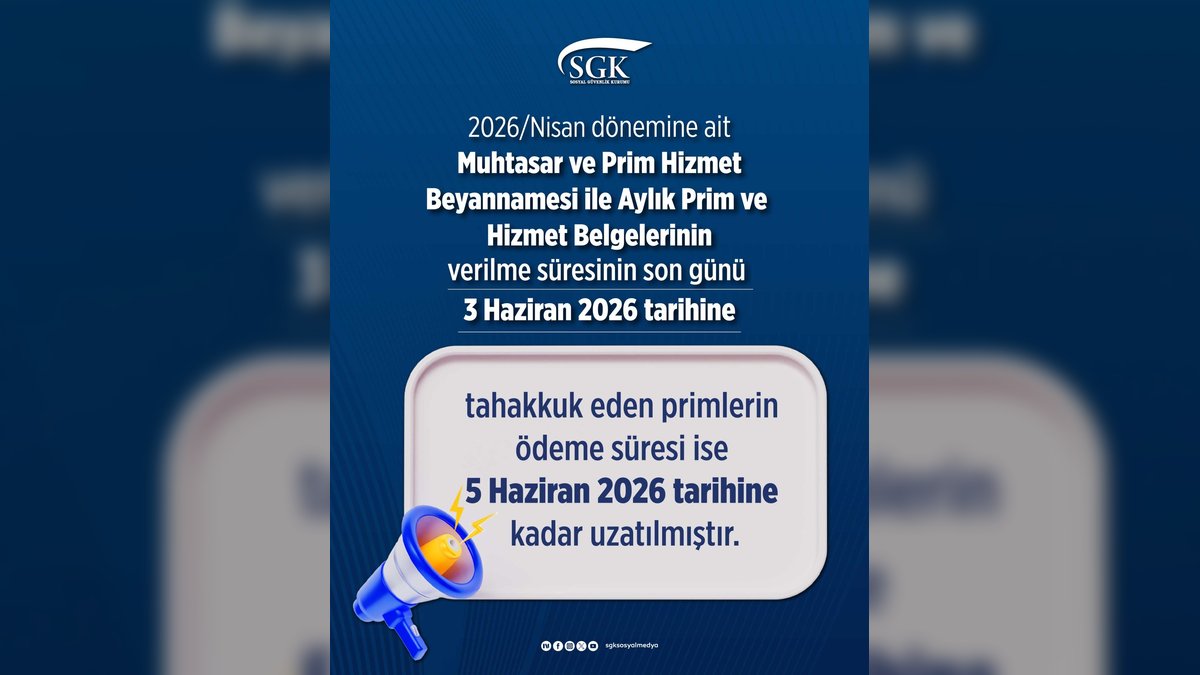 SGK'dan Mükelleflere Müjde: Beyanname ve Prim Ödeme Süreleri Uzatıldı