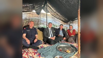 Ermenek Kaymakamı Yörük Kültürünü Yaşatan Ali Uçar'ı Ziyaret Etti