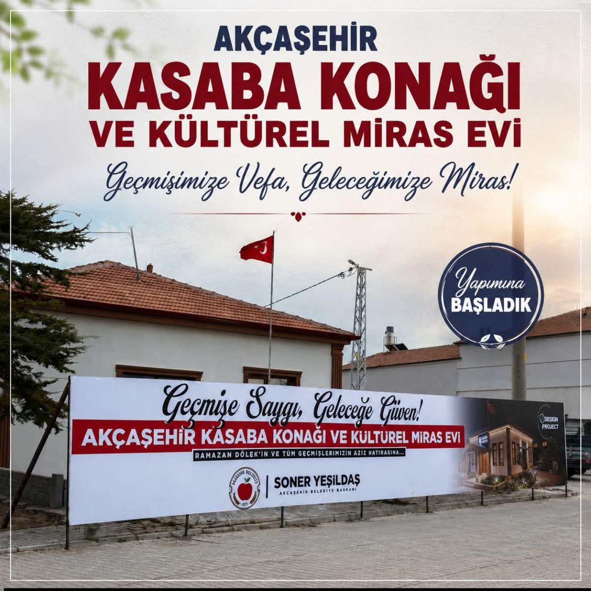 Akçaşehir'de Kültürel Miras Evi ve Kasaba Konağı Yükseliyor