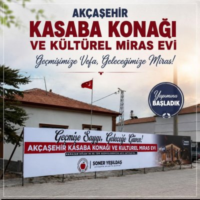 Akçaşehir'de Kültürel Miras Evi ve Kasaba Konağı Yükseliyor