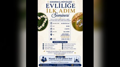 Karaman Müftülüğü'nden Evliliğe İlk Adım Seminerleri Kayıtları Başladı
