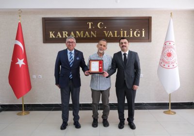 Karaman Valiliği'nden Savunma Sanayisine Destek Veren Hayırsevere Altın Madalya