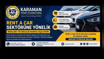 KTSO'dan Rent A Car Sektörüne Yönelik Mesleki Yeterlilik Kursu