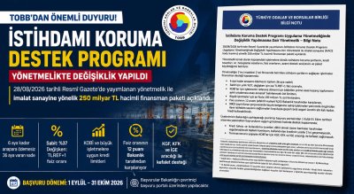 İmalat Sanayine 250 Milyar TL'lik İstihdam Destek Paketi