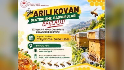 Karaman'da 2026 Yılı Arılı Kovan Destekleme Başvuruları Başladı