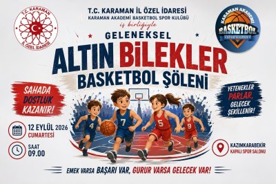 Karaman'da 'Altın Bilekler Basketbol Şöleni' Genç Sporcuları Buluşturacak