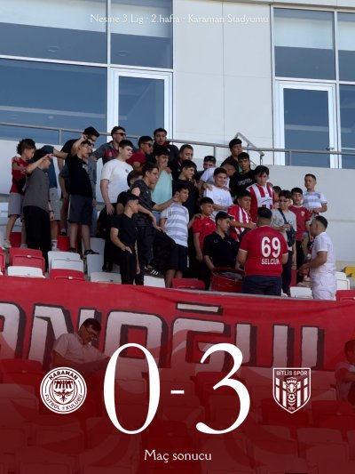 Karaman FK Evinde Bitlis 1916 Spor'a 3-0 Mağlup Oldu