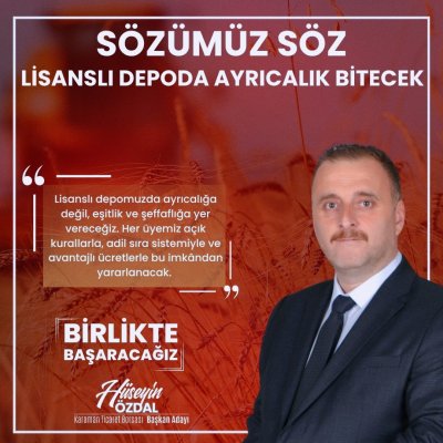 Hüseyin Özdal: Karaman Ticaret Borsası Lisanslı Deposu Rantın Değil, Üyenin Hizmetinde Olacak