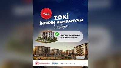TOKİ'den Konut ve İş Yeri Sahiplerine %25 İndirim Kampanyası Duyuruldu
