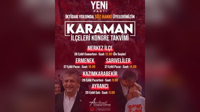 YENİ Parti'den İlçe Kongreleri Duyurusu: 'Parti İçi Demokrasiyi Göstereceğiz'