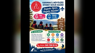 Karaman Müftülüğü Diyanet İzcilik Kulübü Kayıtları Başladı: "Doğada Öğren, Hayata Hazırlan!"