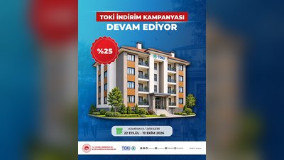 TOKİ'den Yüzde 25 İndirim Kampanyası: Son Başvuru 19 Ekim