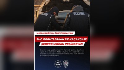 14 İlde Organize Suç ve Silah Kaçakçılığı Operasyonu: 195 Gözaltı