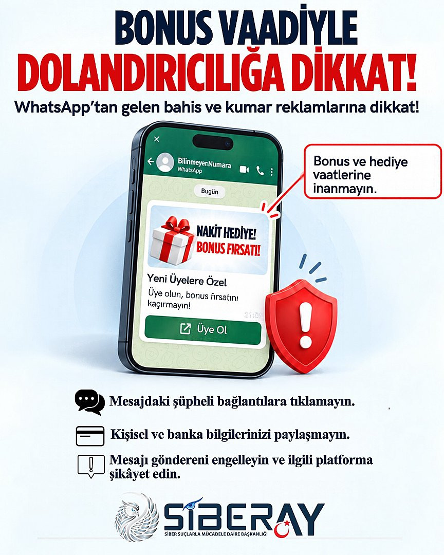 Siberay'dan WhatsApp Dolandırıcılığı Uyarısı